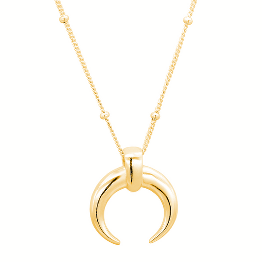 Collana Fuive Moon S925 Argento Placcato Oro 18kt